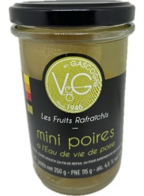 Mini poires à l'eau de vie de poire 250gr