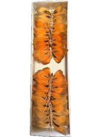 Papillons orange boite de 20 pieces