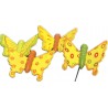 Pics papillon en bois 7cm 12pces 40691
