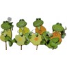 Pics  grenouille en bois 7cm 12pces 46776