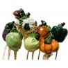 Pics légumes en céramique 7cm 8pces 94576