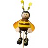 Pics abeille en bois + métal 8cm 12pces 40470