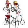 Pics noël vélo en bois + métal 10/9cm 12pces  95228