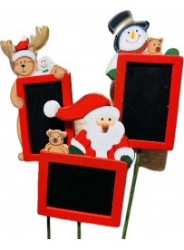 Pics tableau de noël en bois 11cm 12pces 95307