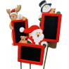 Pics tableau de noël en bois 11cm 12pces 95307