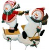 Pics noël en métal 16cm 6pces 95566