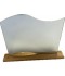 Miroir vague socle bois horizontal 37/25 cm