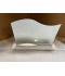 Miroir vague socle bois horizontal 37/25 cm