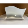 Miroir vague socle bois blanc horizontal 37/25 cm