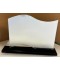 Miroir vague socle bois horizontal 37/25 cm