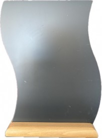 Miroir vague socle bois neutre vertical 37/25 cm
