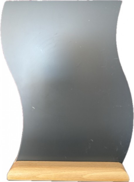 Miroir vague socle bois horizontal 37/25 cm