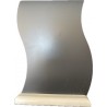Miroir vague socle bois blanc vertical 37/25 cm