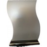 Miroir vague socle bois noir vertical