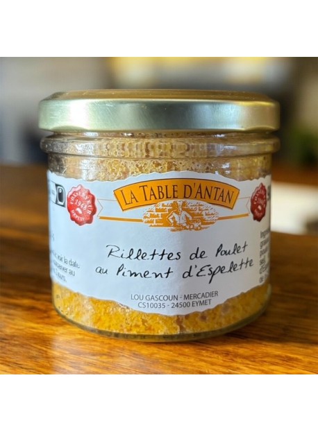 Rillettes de poulet au piment d'espelette 90gr