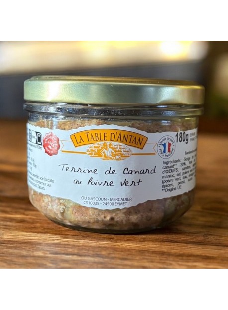 Terrine de canard au poivre vert 180gr