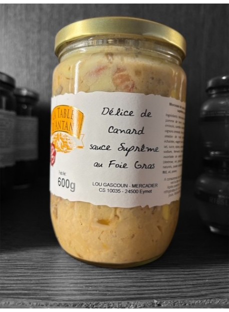 Délice de canard sauce suprème au foie gras 600gr
