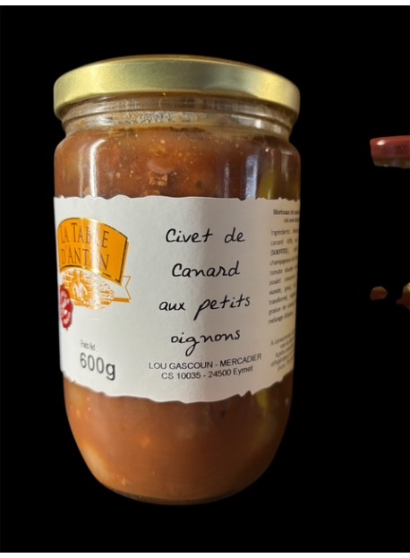 Civet de canard aux petits oignons 600gr