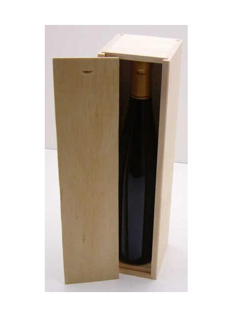 Plumier couvercle bois pour 1 bouteille d'Alsace 75 cl colis de 35 pièces