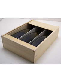 Plumier caisse bois pour 3 bouteilles d'Alsace 75 cl colis de 16 pièces