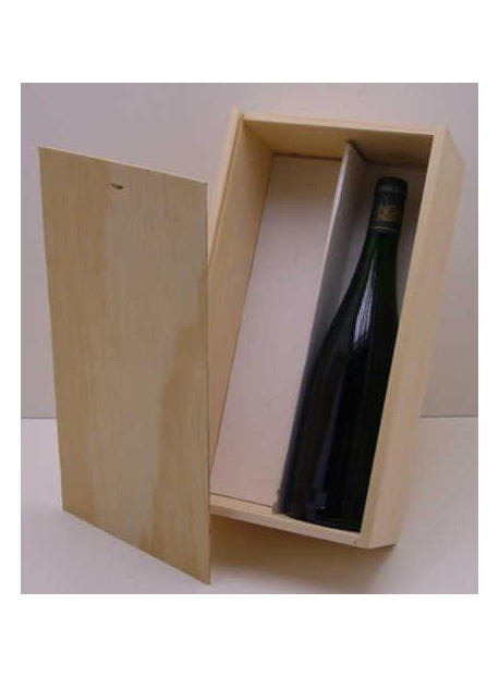 -Plumier couvercle bois pour 2 bouteilles de Bourgogne 75 cl colis de 20 pièces