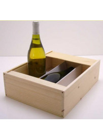 -Plumier caisse bois pour 3 bouteilles de Bourgogne 75 cl colis de 16 pièces