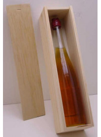 Plumier couvercle bois pour 1 bouteille d'Eau de vie 70cl colis de 35 pièces