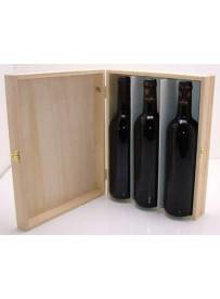 Coffret bois pour 3 bouteilles de Bordeaux 75 cl colis de 10 pièces