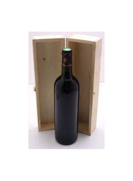 Coffret bois pour 1 bouteille de Bordeaux 75 cl colis de 10 pièces