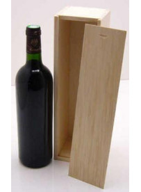 Plumier couvercle bois pour 1 bouteille de Bordeaux 75 cl colis 35 pièces