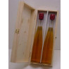 COFFRET couvercle BOIS pour 2 bouteilles d'Eau de vie 35cl colis 30 pièces