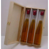 COFFRET couvercle BOIS pour 3 bouteilles d'Eau de vie 35cl colis 25 pièces