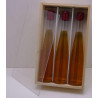 -Plumier vide couvercle plexi pour 3 bouteilles d'Eau de vie 35cl colis de 25 pièces
