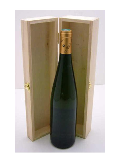 Coffret bois pour 1 bouteille d'Alsace 75 cl colis de 10 pièces