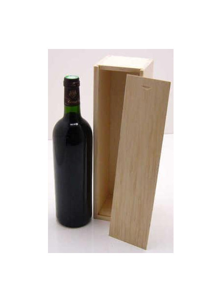 -Plumier couvercle bois pour 1 bouteille de Bordeaux 75 cl colis de 35 pièces