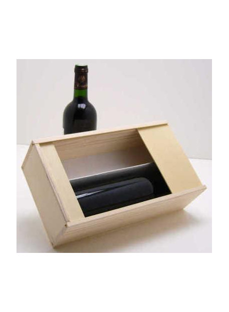 -Plumier caisse bois pour 2 bouteilles de Bordeaux 75 cl colis de 20 pièces