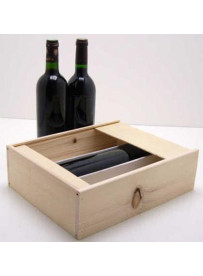 -Plumier caisse bois pour 3 bouteilles de Bordeaux 75 cl colis de 16 pièces