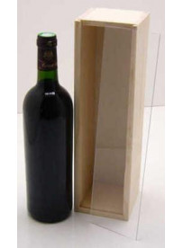 Plumier couvercle Pléxi pour 1 bouteille de Bordeaux 75 cl colis de 35 pièces