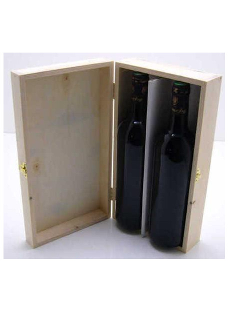 Coffret bois pour 2 bouteilles de Bordeaux 75 cl colis de 10 pièces