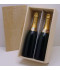 -Plumier couvercle bois pour 2 bouteilles de Champagne 75 cl colis de 20 pièces