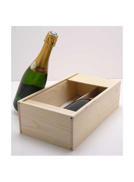 Plumier caisse pour 2 bouteilles de Champagne 75 cl colis 20 pièces - P-Hotz