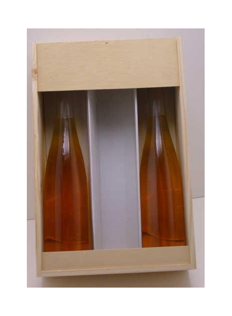 -Plumier caisse bois pour 3 bouteilles d'Eau de vie 70cl colis de 16 pièces