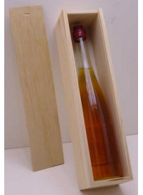 -Plumier couvercle bois pour 1 bouteille d'Eau de vie 70cl colis de 35 pièces