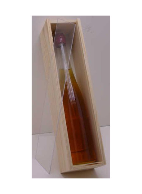 Plumier couvercle plexi pour 1 bouteille d'eau de vie 70cl colis de 35 pièces